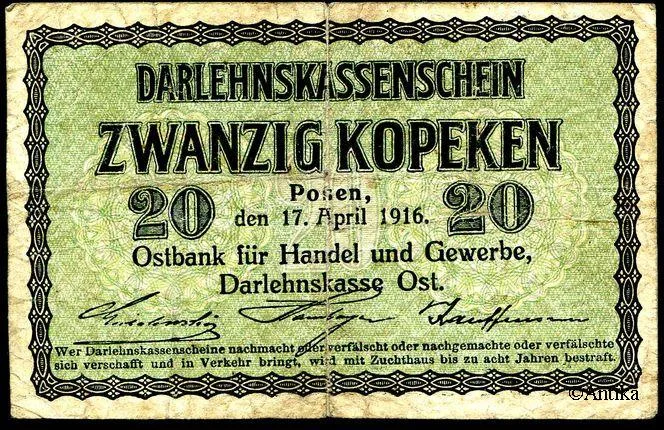 20 Kopeken Occupation de la Lituanie Posen PROMO
