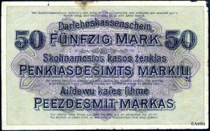 50 Mark Occupation de la Lituanie Kowno PROMO