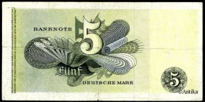 5 Deutsche Mark Femme s/un taureau PROMO