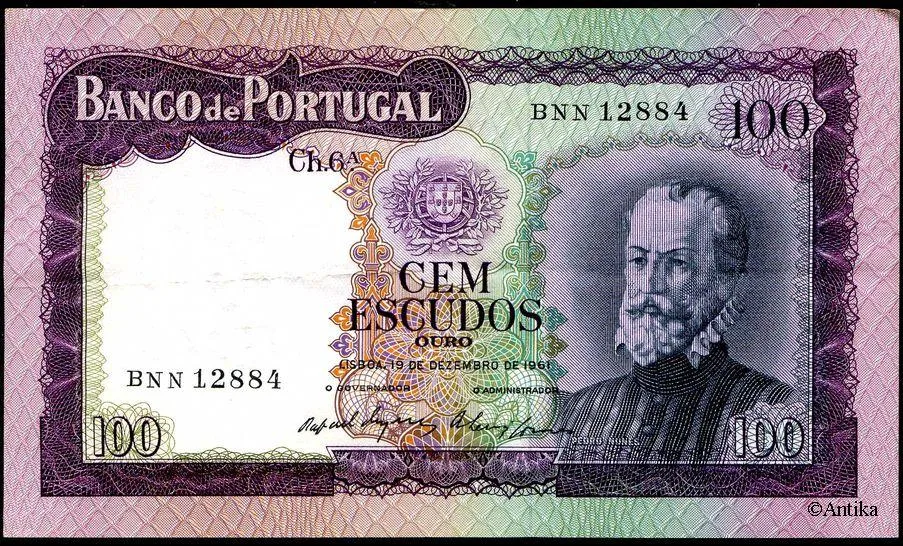 100 Escudos Pedro Nunes * * *