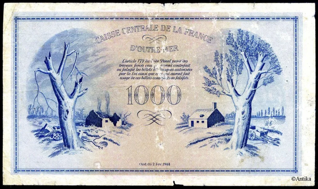 1000 FRANCS PHOENIX Type 1943