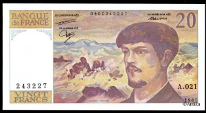 20 FRANCS DEBUSSY - Type 1980