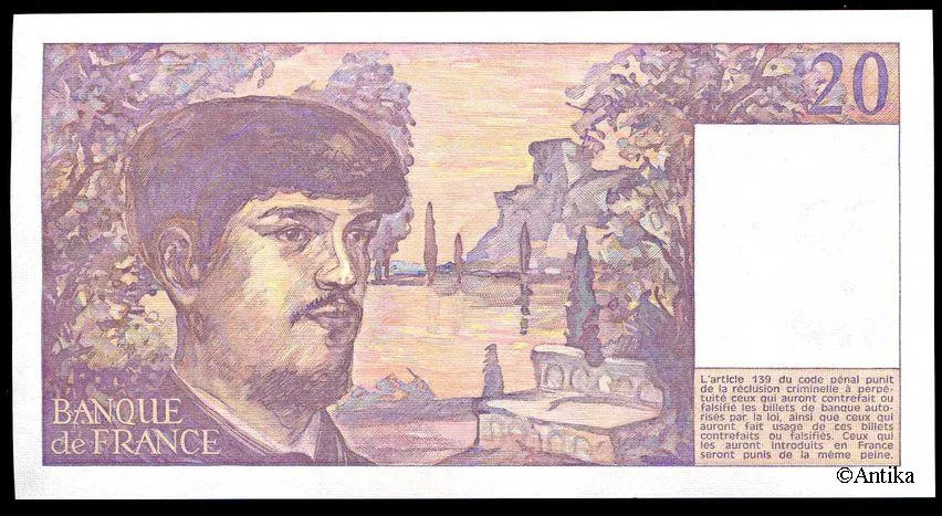 20 FRANCS DEBUSSY - Type 1980