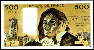 500 FRANCS PASCAL - Type 1968
