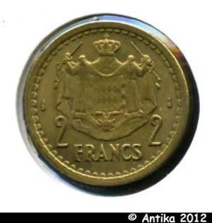 2 FRANCS LOUIS II 1922-1949