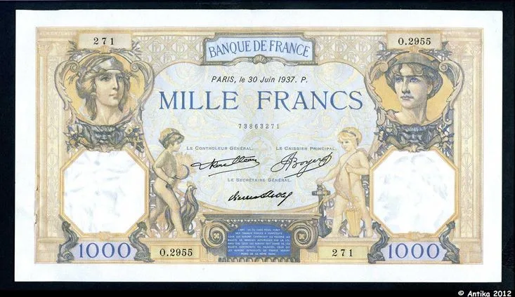 1000 FRANCS CERES & MERCURE - Type 1927