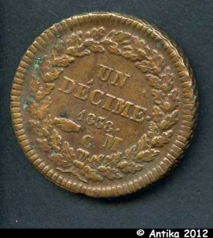 1 DECIME HONORE V 1819-1841