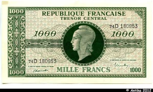 1000 FRANCS (Marianne)chiffres maigres