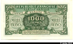 1000 FRANCS (Marianne)chiffres maigres