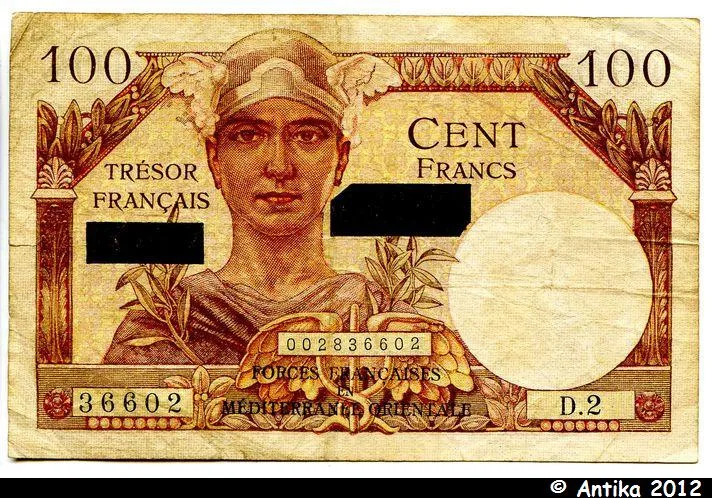 100 FRANCS "Suez" - 1956