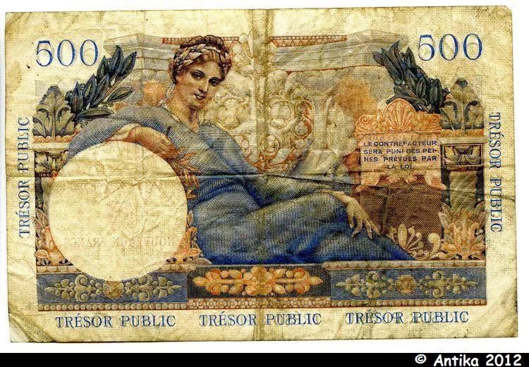 5 NF/500 FRANCS "Trésor Public"