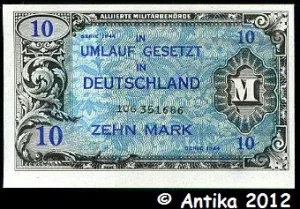 10 Mark Autorité militaire alliée Impression Américaine