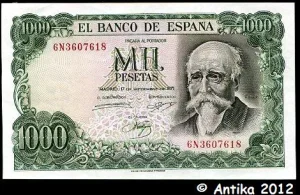 1000 Pesetas José Echegaray-Banque Centrale * * * PROMO