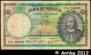 20 Escudos D.A Luiz de Menezes