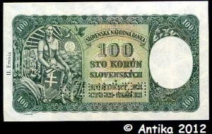 100 Korun Pribina Timbre Jaune