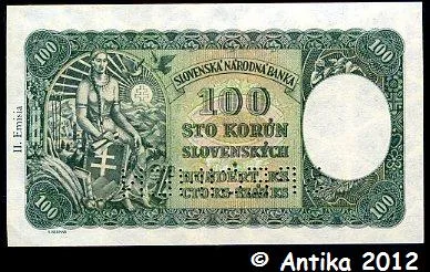 100 Korun Pribina Timbre Jaune