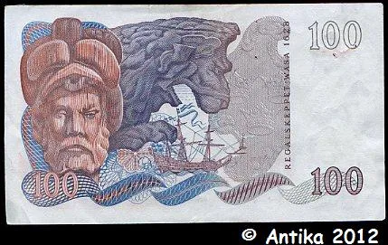 100 Kronor Portrait Roi Gustav II Série A-N-R * * * * PROMO