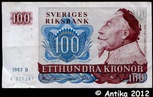 100 Kronor Portrait Roi Gustav II Série B-C-H-N-O-P * * * * PROMO