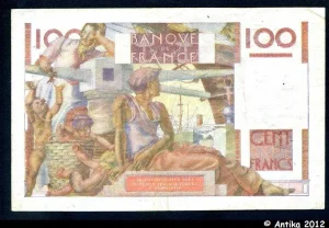 100 FRANCS JEUNE PAYSAN - Type 1945 filigrane inversé