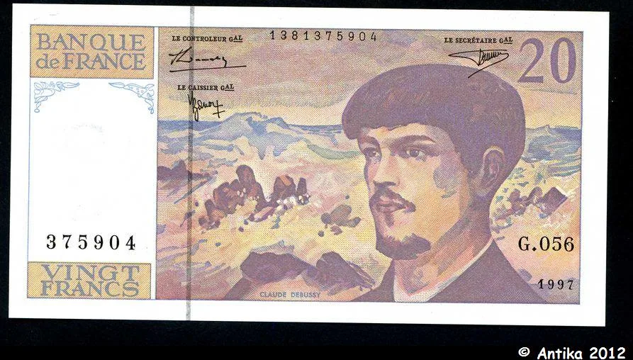 20 FRANCS DEBUSSY - Type 1980 Modifié