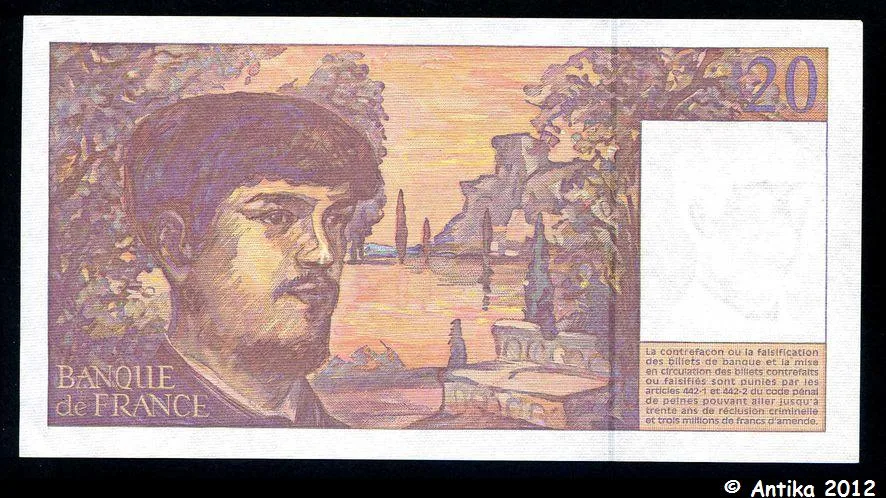 20 FRANCS DEBUSSY - Type 1980 Modifié