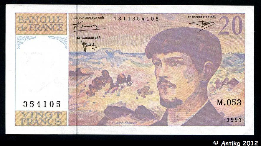 20 FRANCS DEBUSSY - Type 1980 Modifié
