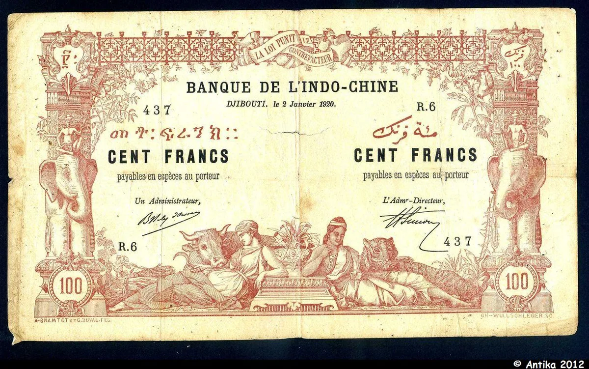 100 FRANCS Eléphant Femmes & Animaux
