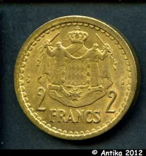 2 FRANCS LOUIS II 1922-1949