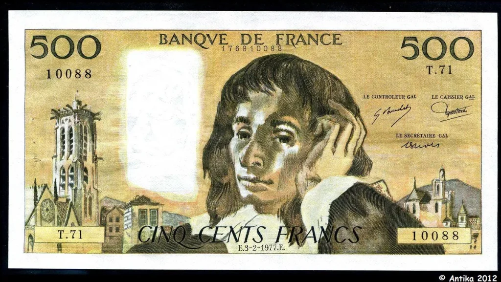500 FRANCS PASCAL - Type 1968