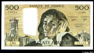 500 FRANCS PASCAL - Type 1968