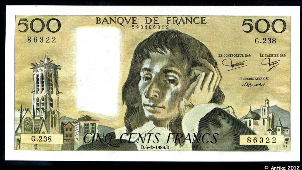500 FRANCS PASCAL - Type 1968