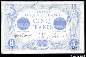 5 FRANCS BLEU - Type 1905