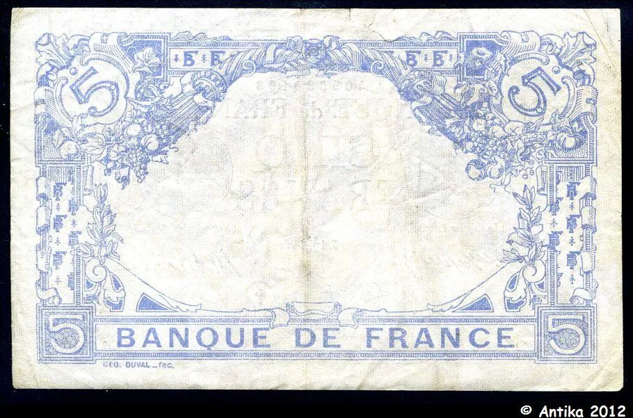 5 FRANCS BLEU - Type 1905