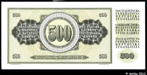 500 Dinara Statue de Nicola Tesla