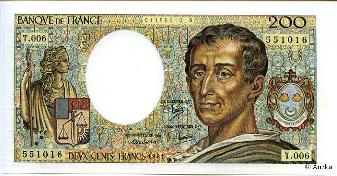 200 FRANCS MONTESQUIEU -Type 1981