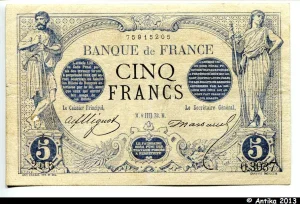 5 FRANCS NOIR - Type 1871