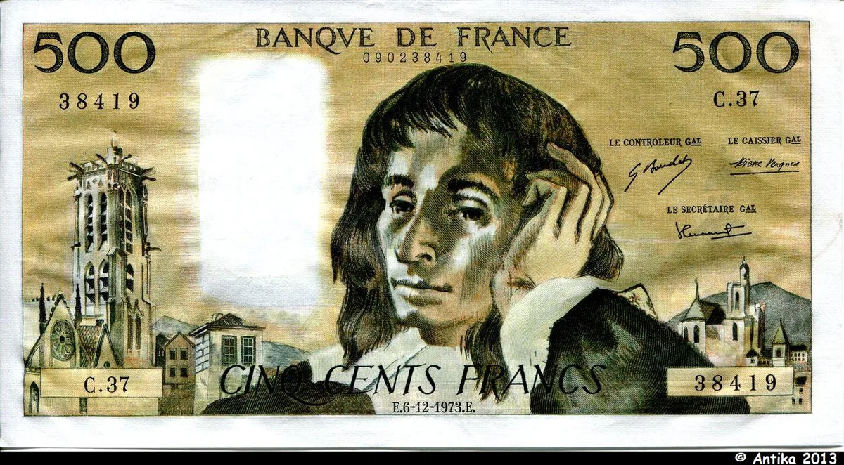 500 FRANCS PASCAL - Type 1968