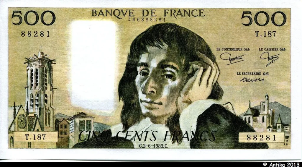 500 FRANCS PASCAL - Type 1968