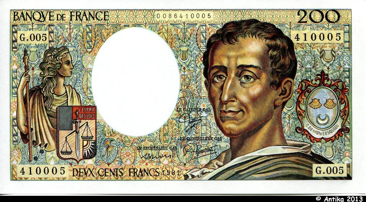 200 FRANCS MONTESQUIEU -Type 1981