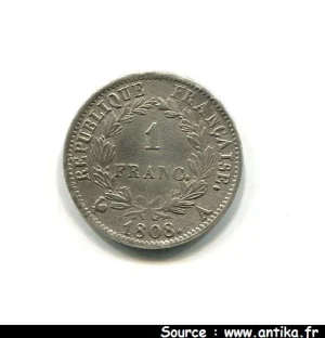 1 FRANC NAP EMP revers REPUBLIQUE