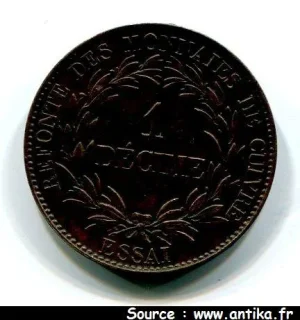 1 DECIME ESSAI 1 DECIME en Cuivre LOUIS PHILIPPE