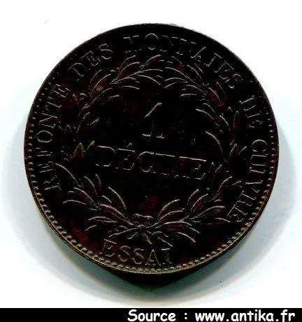 1 DECIME ESSAI 1 DECIME en Cuivre LOUIS PHILIPPE