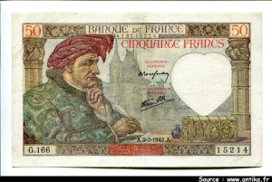 50 FRANCS JACQUES CŒUR - Type 1941