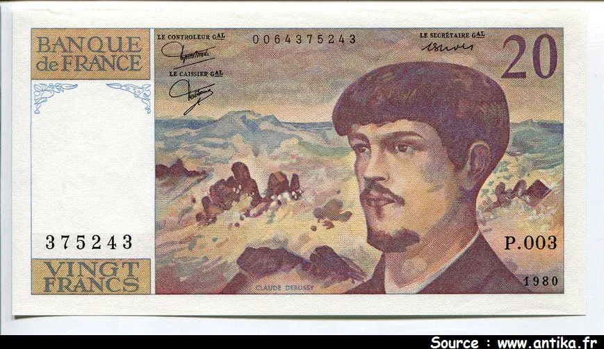 20 FRANCS DEBUSSY - Type 1980