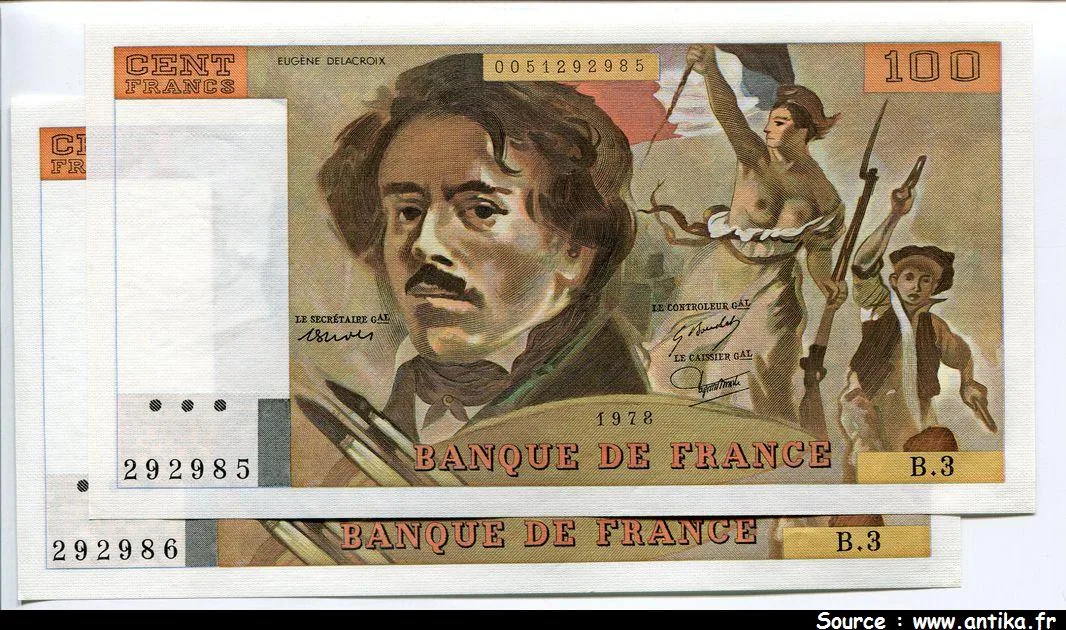 100 FRANCS DELACROIX -Type 1978
