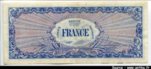 100 FRANCS Verso "France"