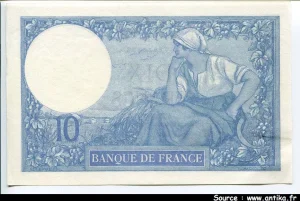 10 FRANCS MINERVE - Type 1915