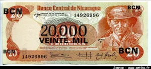 20000 Cordobas Commandant G. Pomares Ordonez * * *