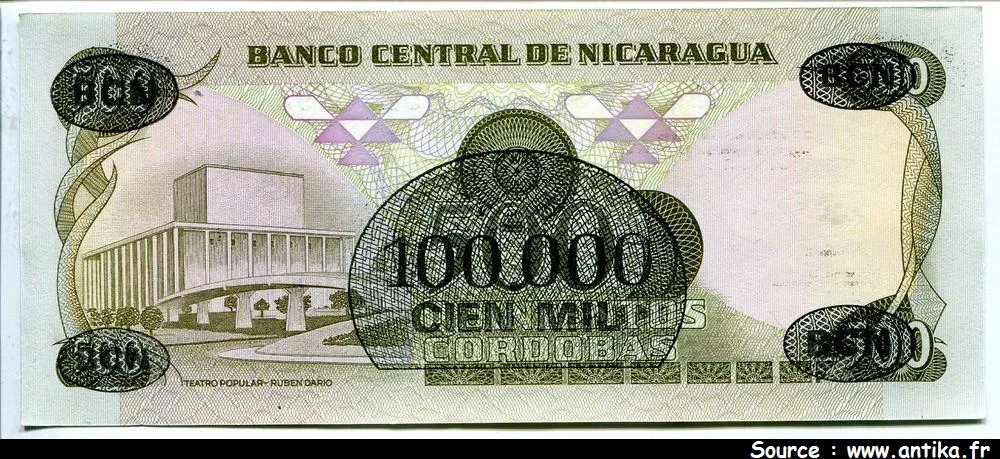 100000 s/500 Cordobas R.Dario