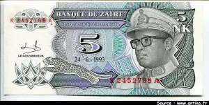 5 Nouveaux Makuta Mobutu * * * * * *